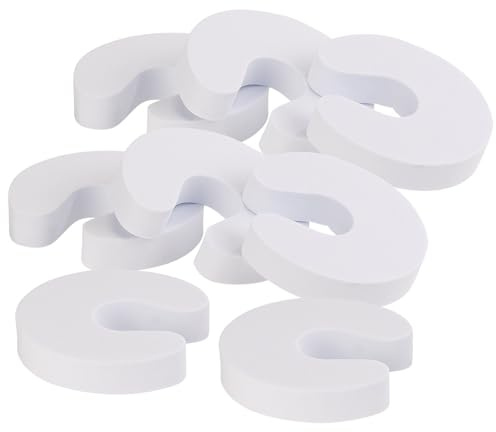 infactory Klemmschutz Tür: 8er-Set Schaumstoff-Türstopper, Klemmschutz, weiß (Fensterklemme, Fingerklemmschutz, Schloss)