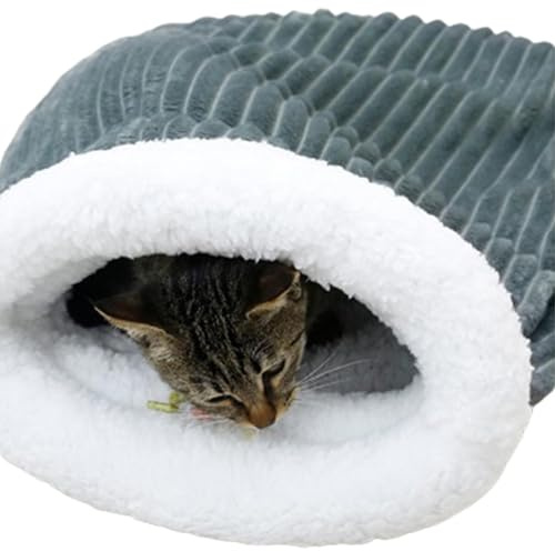 Generisch Katzen-Schlafsack, Haustierversteck zum Schlafen, Kuschelhöhle, waschbar, Wärmekissen, Haustier-Schlafbett für Katzen, kleine Hunde
