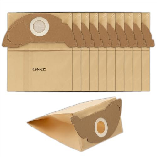 VELVETWHISPER 8 Sacchetti Aspirapolvere Karcher WD3 e Karcher WD2 - Materiale Ecologico Resistente e Filtraggio Efficiente