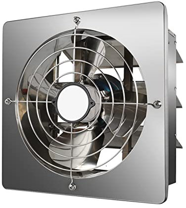 RWSXY Ventilatore di Ventilazione in Acciaio Inox con velocità Regolabile, Ventilatore di Scarico da Cucina Quadrato da 10/12 Pollici, Potente estrattore di fumi, Ventilatore di Ventilazione da Fi