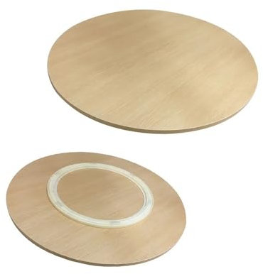 Plato Giratorio De Madera Lazy Susan 60cm 80cm Bandeja Redonda Giratoria De 360°, 50 70cm Bandeja De Servicio para Mesa De Comedor(Wood,27/70cm)