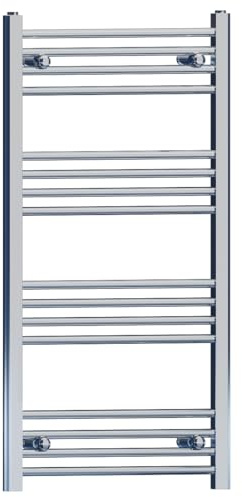 550mm x 1000mm Chrome Heated Bathroom Towel Rail Radiator For Central Heating Elegant Designer UK Stock Clearance
