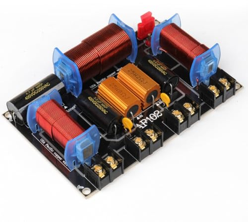 Osmond Audio Crossover 3-Way Speaker Divider 200-500W 45Hz-23kHz Professional Stage Home Theater 3-Unit Speaker Crossover