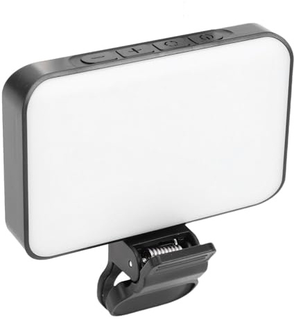 Akozon Lumière pour Selfie à 3 Températures de Couleur avec 10 Niveaux de luminosité, Lumière de Remplissage de Téléphone Rotative à 360 ° pour Le Streaming en Direct et la