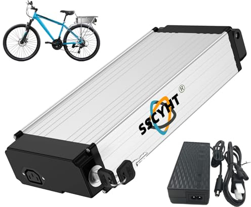 SSCYHT No rack,48V12AH, 48V/36V 10AH 12AH 15AH 18AH Rear Rack Electric Bike Battery 36V 20AH 23.2AH Mobility Scooter Battery 48V 20.4AH Lithium Batteries