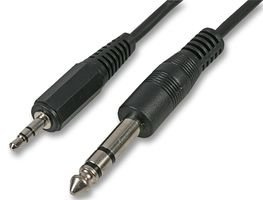 Aptii 3.5mm Stereo Jack Male to 6.35mm Male cable lead 5m