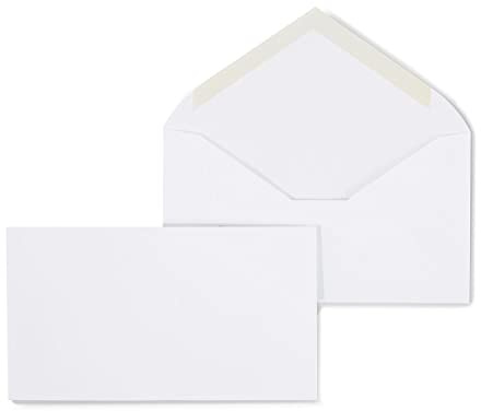 Staples #6 White Standard Business Envelopes, V‑Flap Gummed Closure, Letter‑Size Mailing Envelopes, 500/Pack