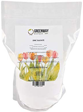 Greenway Biotech, Inc. Zinc Sulfate Powder 35.5% Monohydrate Plus 16.5% Sulfur (5 Pounds)