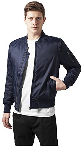 Urban Classics Basic Bomberjacka för män, finns i många olika färger, storlekar S till 5XL, Marinblå (155), XXL