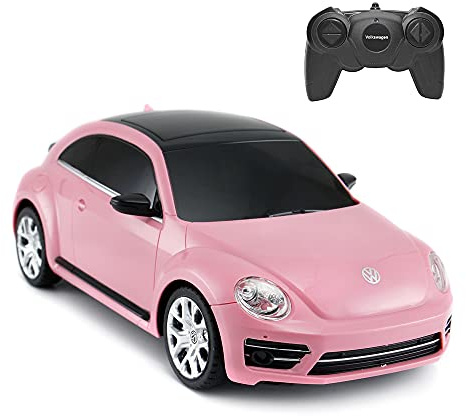 Rastar ferngesteuerter Volkswagen Käfer, Maßstab 1:24, Kinder ferngesteuertes Rennauto, rosa Spielzeugauto für Kinder / Mädchen / Kleinkinder