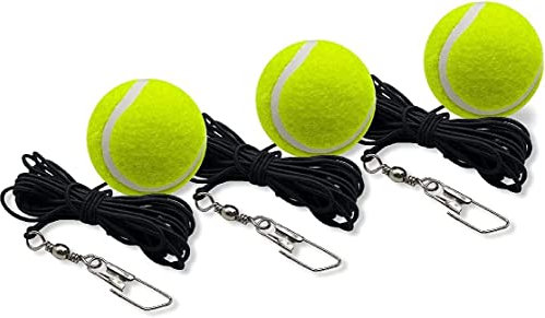 TaktZeit Tennis-Trainer Rebound Baseboard Selbsttennis Trainingsgerät Ball Rücken Trainingsausrüstung mit 2 Saitenbällen (Pro Tennisball x 3)