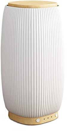 Pranarôm |Diffuseur d'Huiles Essentielles Jazz Céramique/Bambou | Diffusion Ultrasonique