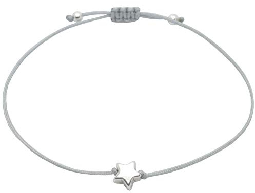 Selfmade Jewelry Armband Damen Silber Stern Handgemachtes Armkettchen mit Sternchen Größenverstellbar Inkl. Geschenk-Verpackung
