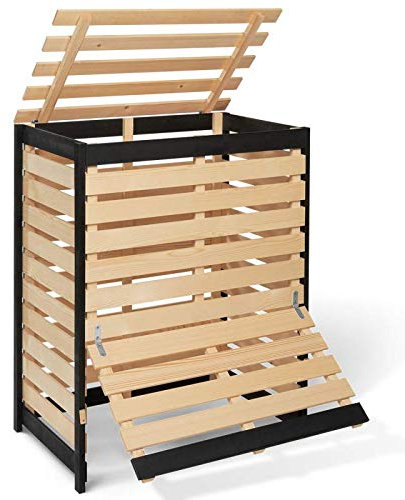 IDMarket - Vassoio per compostaggio in legno 360 L