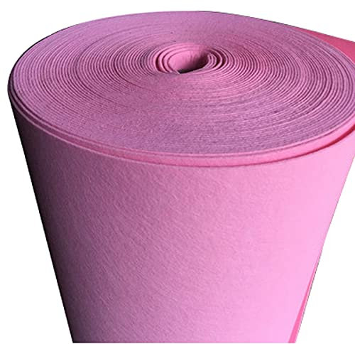 QDTD 1m Breit Filzstoff Bastelfilz Filz Stoff Filzplatten für Handwerk,Nähen,Patchwork,Stickereien Handwerks Projekt DIY Weihnachtsdekorationen 1m Meterware Verkauft(Rosa)(Size:1 * 8m)