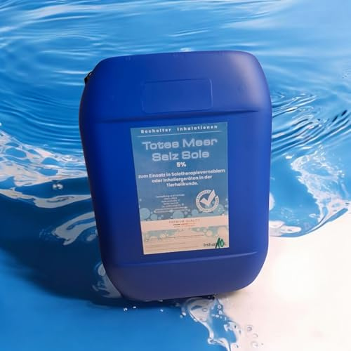 Bocholter Inhalationen 10 Liter Totes Meer Salz Sole 5% - Badesalz für Therapeutische Zwecke, Inhaliermasken, Mobile Solekammer und Fussbäder
