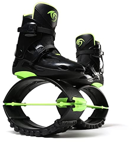 Stivali Rimbalzanti Scarpe da Salto Kangaroo - Scarpe Adulte Unisex Bounce - Uomo Donna Fitness Fitness Sport Anti-Gravity Boots (Color : Black+Green, Size : 36-38)