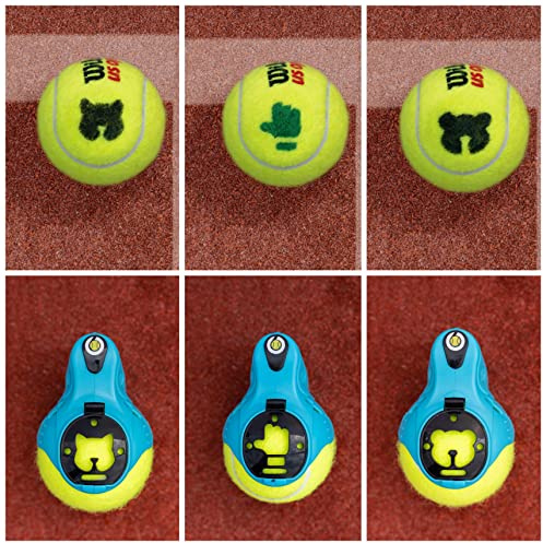 BallTrace Tennisballmarker | Personalisieren Sie Tennisbälle & Padelbälle mit lustigen Emoji & Symbolen | Einzigartiges Tennisgeschenk | Blau Bundle | Paws & Thumbs