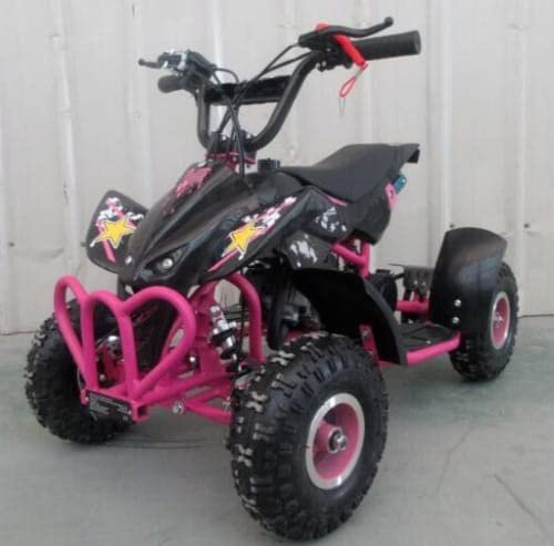 SAMMAR PRESENTS Mini fyrhjuling fyrhjuling ATV barn rosa off-road bensin 2 takts 49 cc