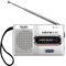 Mini Tragbares Radio 2 Band AM/FM mit Kopfhöreranschluss Klein Transistor Teleskopantenne Taschenradio Weltempfänger Lautsprecher Radio Batteriebetrieben für Wandern Camping BC-R21 Silber