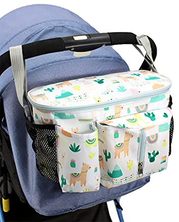 Uposao Organisateur De Poussette Et Landau, Multi-Fonction Organisateur à Langer Accesoire De Poussette pour Bébé Maternité avec Porte-gobelet, Accessoire Incontournable pour Landau Et Poussette