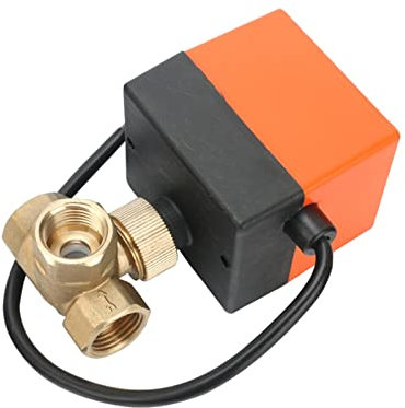 Kugelhahn, Kugelhahn-Absperrventil, 1/2 3/4 1 2 Dreiwege-Kugelhahn mit Motorantrieb 220 V 12 V 24 V 3-Draht-2-Punkt-Steuerung Messing-Elektro-Kugelhahn (Color : 12VDC, Size : 1 Inch) (Color : 0.