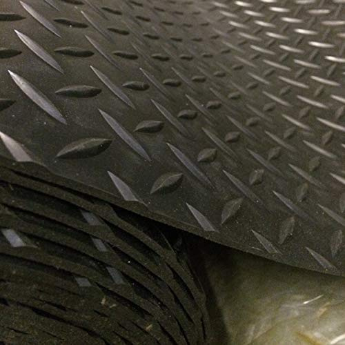 Shield Auctocare Checker Style Rubber Garage Flooring Matting (12FT LD 1.5)