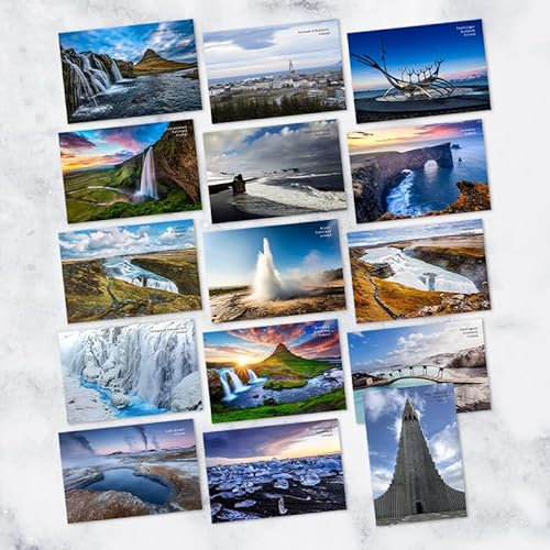 SEVSO 15 unids/set Nordic Polar Travel Scenery Postales engrosadas islandesas postales