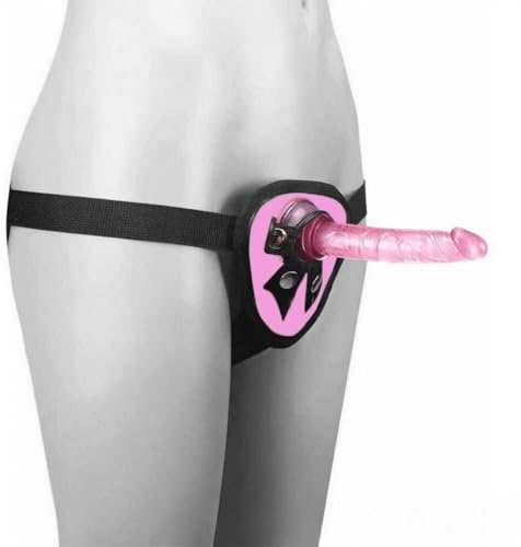 Sexy Emporium Beginners 5 Inch Pegging Strap On Dildo Sex Toy Realistic Suction Cup Dildos White Brown Black (Pink Dildo Pink Harness)