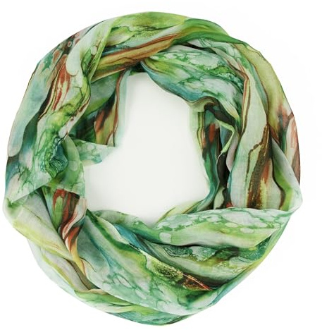 Glamexx24 Loop Schlauchschal für Damen, Farbverlauf Sommer Loop Rundschal Leichter Verlauf Regenbogen Sommerlicher Schal
