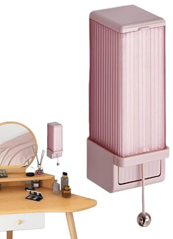 jlceh Kosmetischer Wattepadhalter, Wattepadspender,Make-up-Entfernungs-Baumwollhalter, Wandhalterung - Press Out Makeup Wattepad-Organizer, staubdichte Box für den Heimgebrauch