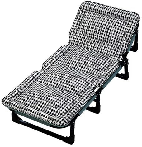 WANGCEPLSD Foldable Bed, Reisebett Erwachsene, 4-Stufige Einstellung der Rückenlehne, Campingbett für Camping, Zuhause, Büro, Tragkraft 200 Kg(Small)