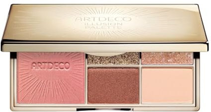 ARTDECO Illusion Palette for cheeks & eyes - Must have Palette aus vier Lidschatten und einem Blusher mit integriertem Spiegel - 1 x 1 Stk