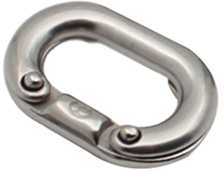 Abcsweet 1 pieza de 316 aceros, ancla de barco, eslabones de cadena, acero de calidad marina C, enlace dividido, ancla de barco, eslabón de cadena