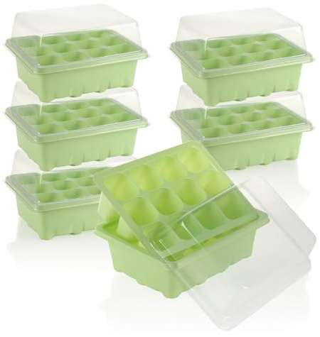 com-four® 6X Anzucht-Set für die Anzucht von kleinen Pflanzen, Für Blumen | Obst und auch Gemüse