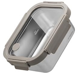 SEIDO Stainless Steel Lunch Box Microwave Safe Food Meal Prep Containers (3 x 800ml) Leakproof, Stainproof, Oven & Dishwasher Safe 100% Chemical Free with Quad Lock Steam Vent Glass Lid