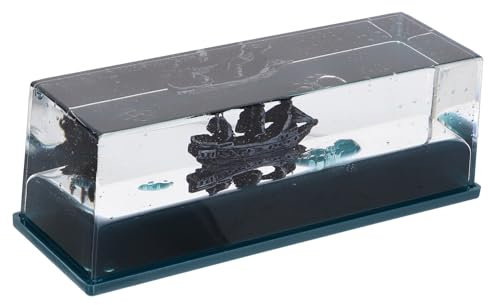 DECHOUS Flüssigkeits-driftflasche Kreuzfahrtmodell Desktop Ornament Mit Außenhülle Und Pflanzenöl Füllung Für Dekorationen Zuhause Und Schreibtisch Deko