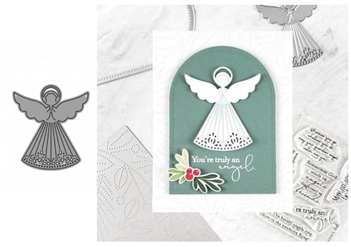 Engel Stanzschablone, Metall Stanzformen Set für Kartenherstellung | Stanzbögen, Die Cuts für DIY Scrapbooking, Fotoalbum, Journale Prägungen,Karten Dekorative