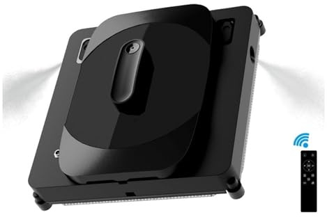 Robot Nettoyeur De Vitres W-S8S, Application Intelligente, Télécommande, Pulvérisation D'eau Automatique, Verre Propre, Aspirateur Électrique(W-S8S Black (No APP))