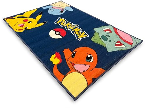hermet Tapis avec antidérapant Pokemon pour Chambre d'enfant, Impression numérique, Dimensions 80 x 120 cm
