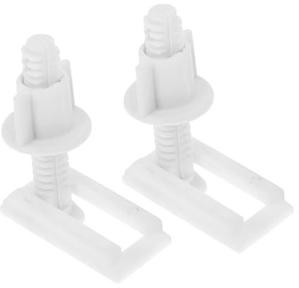 Gatuida 2 piezas Kit Tornillos Fijación Asiento Inodoro Plástico y Goma con Tornillos Expansión Rápido Montaje Compatible Múltiples