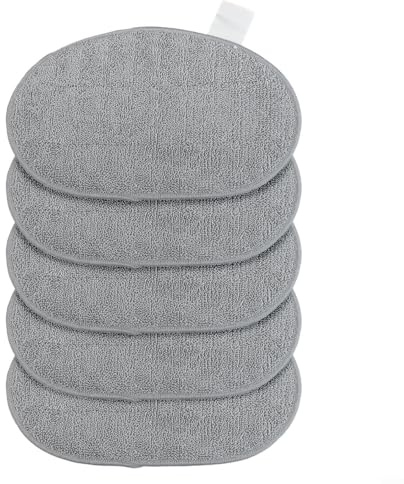 Snowchecking 5 panni di ricambio in microfibra per Leifheit per pulitore a vapore CleanTenso, lavabili compatibili con 11911