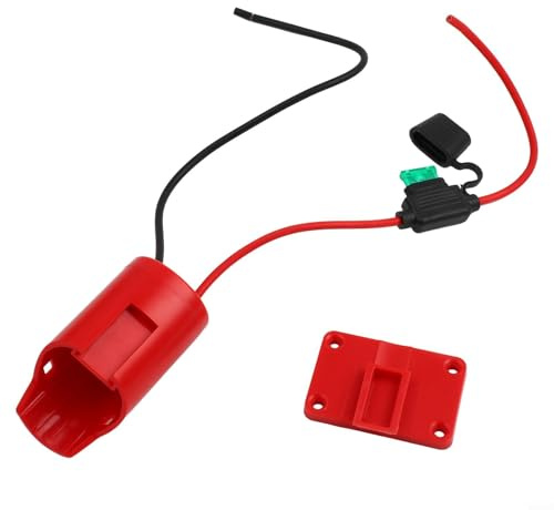 Yuanpgky 12V Battery Adapter Case with Fuse and 12AWG Wire Terminal for 48-11-2450/2440/2411/2420/2401/2460 Battery Series - Power Tool Battery Accessory for Home and