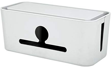 Boîte de gestion des câbles de charge avec support de téléphone, cache fils de données pour la maison et le bureau