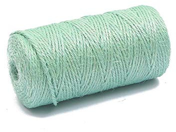 Spago da giardino, corda di iuta spessa, Corda di canapa in juta naturale, corda iuta da 2 mm, 100 metri, verde, fai te, carta regalo for fioristi