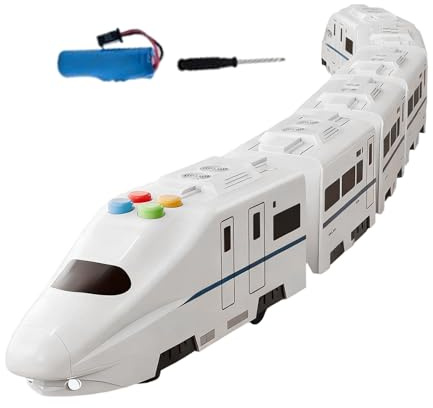 Sghtil Treno ad alta velocità – Simulazione ferroviaria liberamente assemblabile | Modello di treno con illuminazione e musica, per e ragazze come regalo per compleanno e Natale