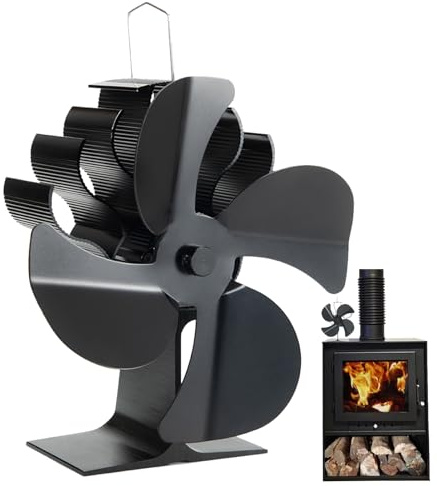 Ventilatore non elettrico per stufa a legna, ventilatori termoelettrici per stufe a legna e a pellet, risparmio energetico e trasferimento di calore efficiente