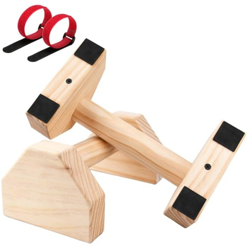 JOYBOY Liegestützgriffe Holz,Push-Up Bars,Premium Liegestützgriffe für Fitness,Holz Parallettes Calisthenics,Liegestütze oder Handstand Griffe,Calisthenics Griffe for Festigkeit Ausbildung Yoga
