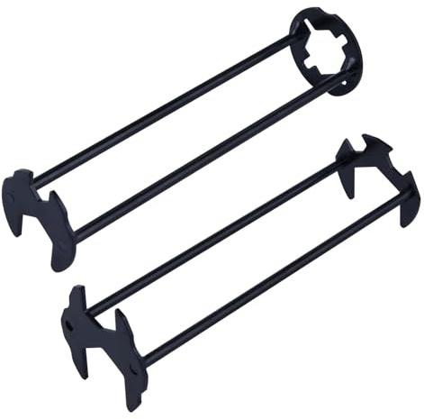 2 Pcs Tap Spanner Universal FourClaw Hex Wrench Design Basin Wrench Basin | Wrench for Tight Space for Kitchen Sinks, Bathroom Faucets, Angle Valves, and Pipe Repairs(Black)