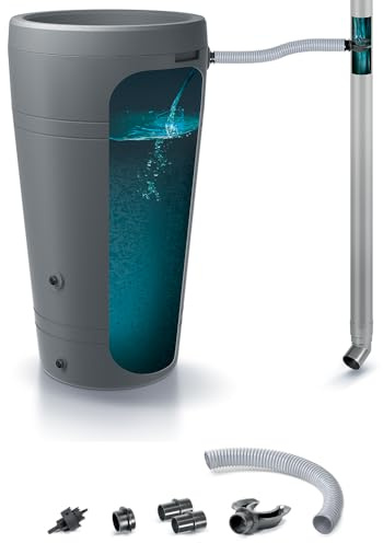 Tymar Regenwassersammler für Fallrohre, Regenwassersammler Set für Regentonne, Universal Regensammler für 80–120 mm Fallrohre_ICANSET1